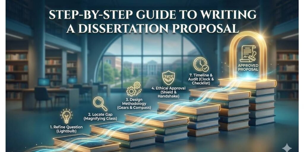 Infographic titled 'Why Non-Native English Speakers Should Consider Professional Proofreading.' The visual contrasts 'The Challenge: Navigating Nuances,' showing a confused writer, with 'The Solution: Professional Proofreading,' featuring a writer receiving a verified document and shaking hands with a professional.